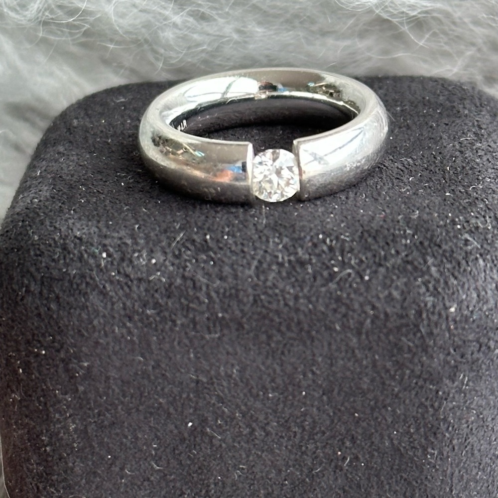 Elegant Platinum heavy full weight Ring with Diamond
Brand Christ